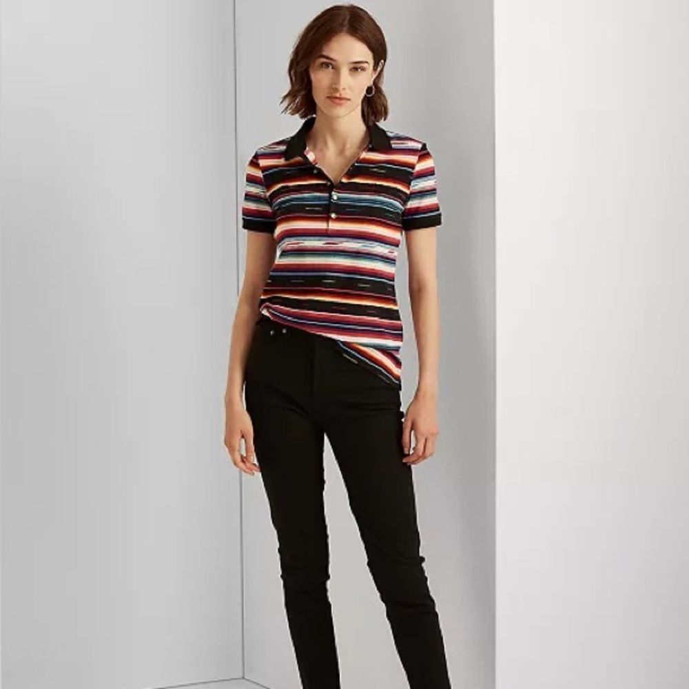 Lauren Ralph Lauren Black Label striped five button polo shirt